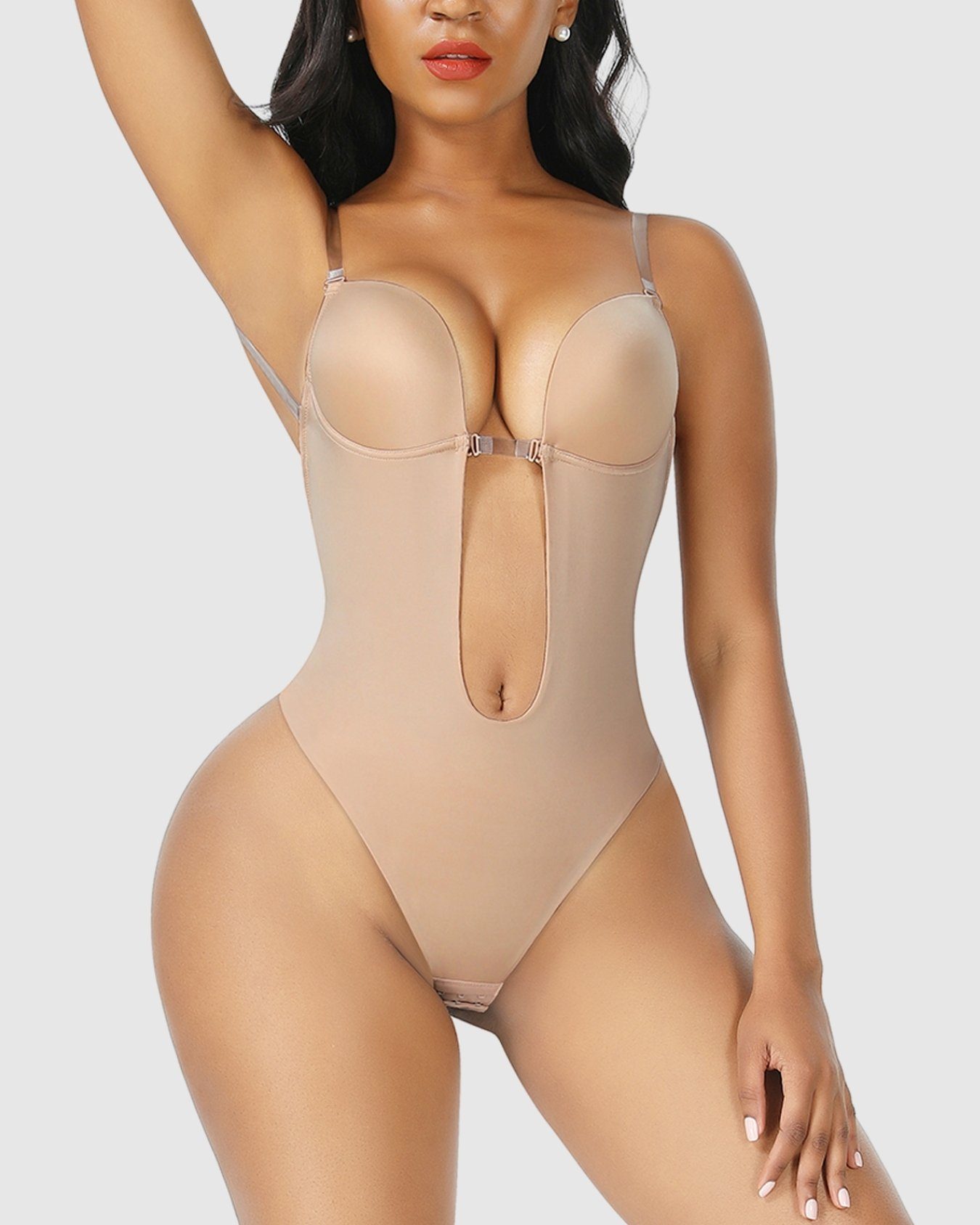 Plunge Bra Thong Body Suit