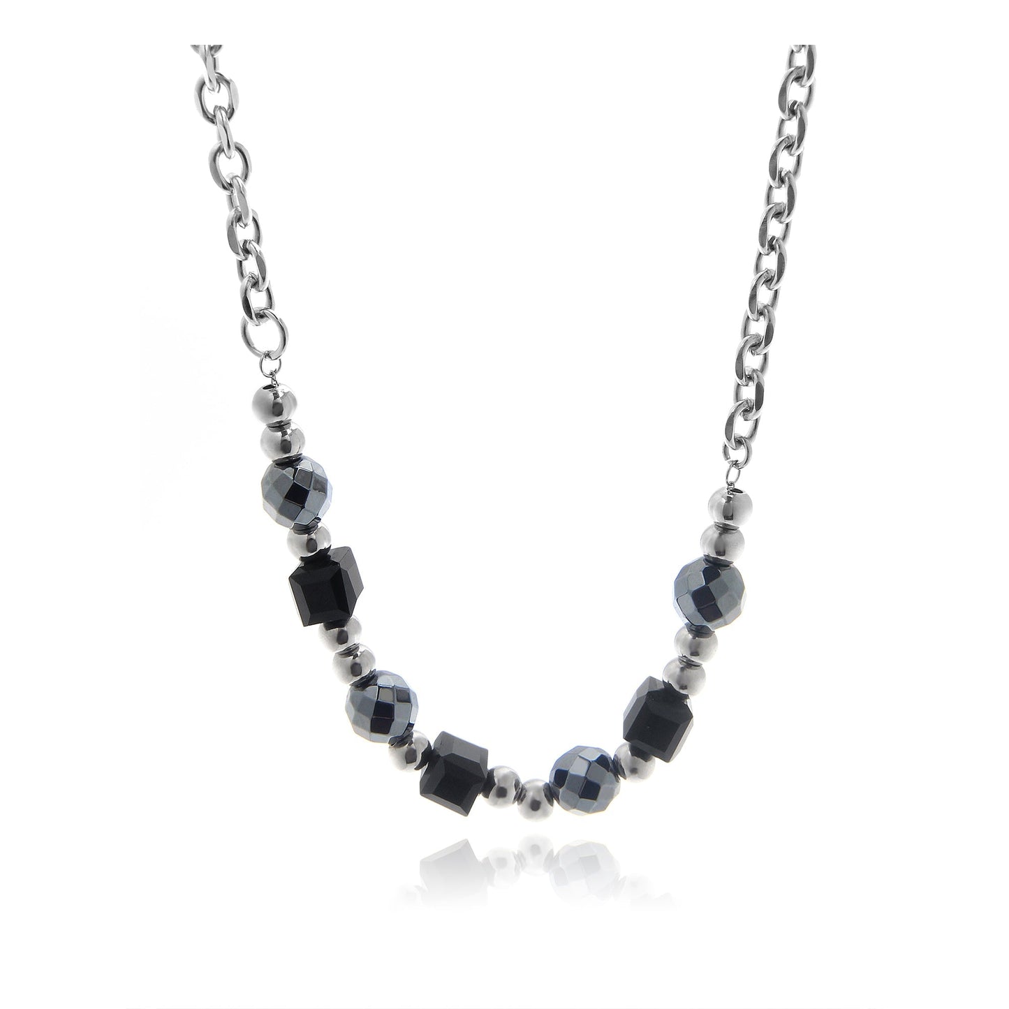 BLACK PENDANT CHAIN NECKLACE