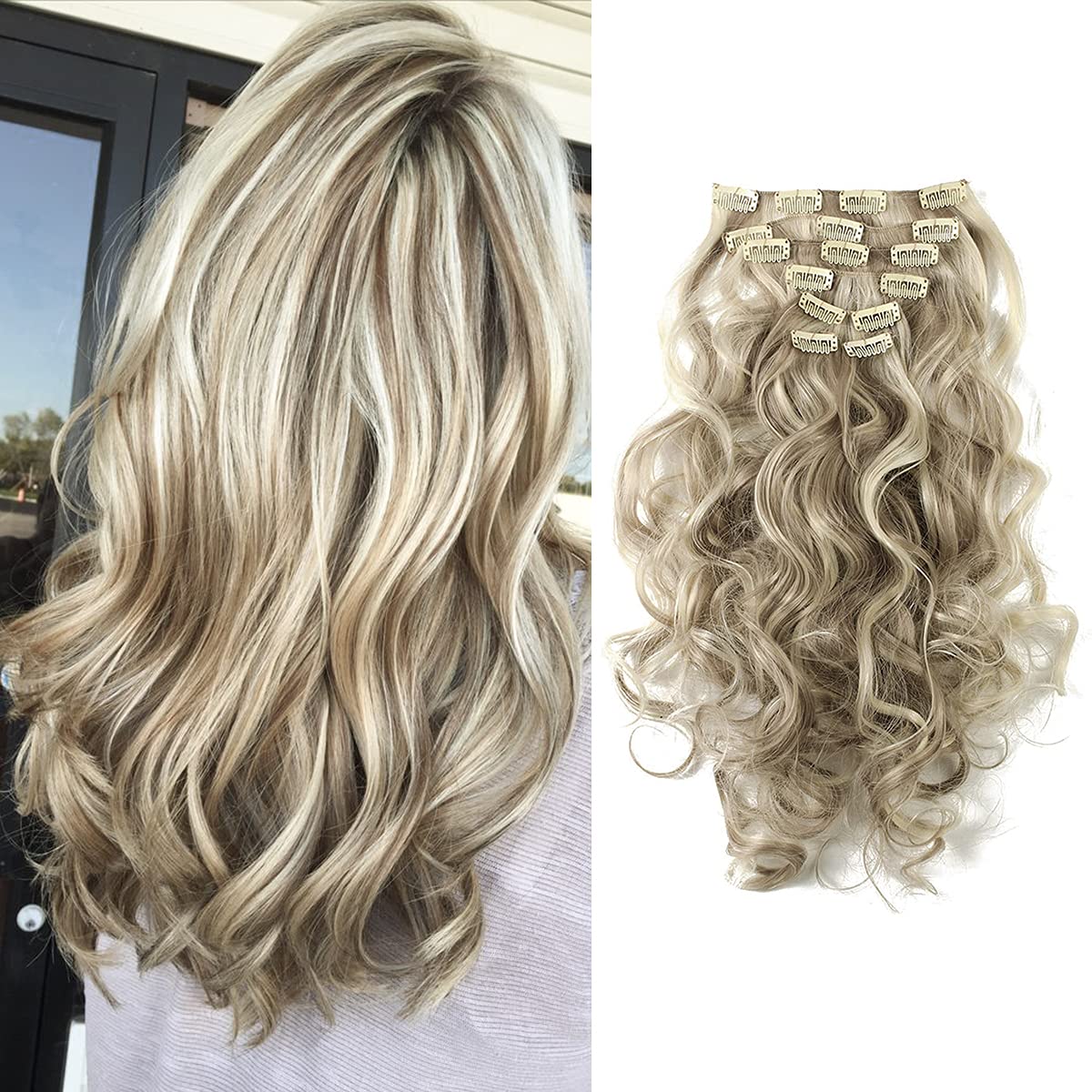 Clip in Hair Extensions 7 Piece 20" Inch