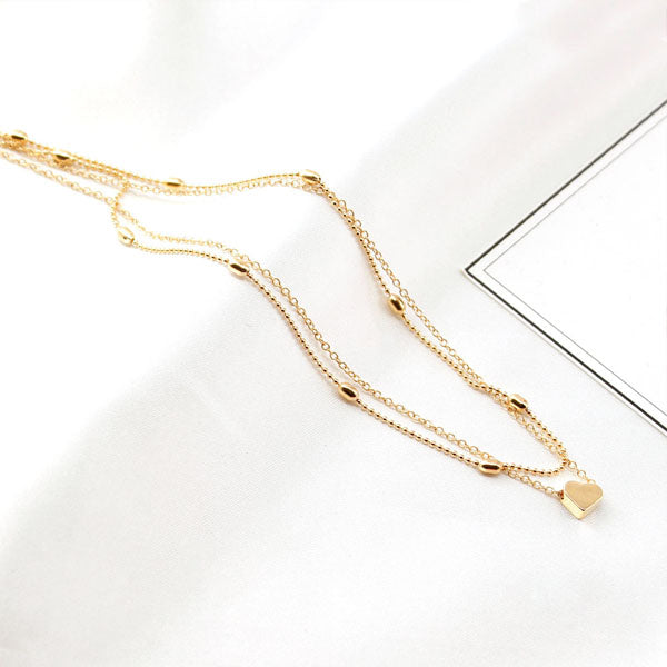 Kelsi Simple Love Layered Necklace